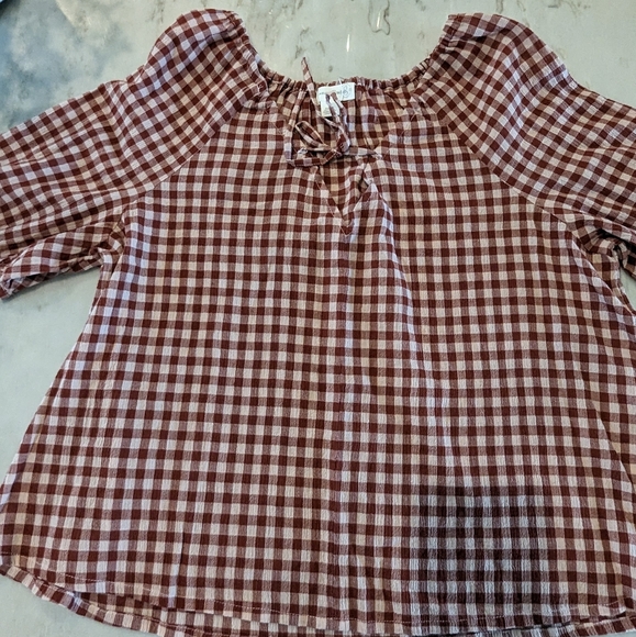 #100 NWOT Treasure & Bond Gingham Checkered Top - Picture 8 of 11